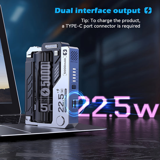 5000mAh10000mAh Large Capacity Portable Power Bank Compatible with Various Mobile Devices 225W Fast Charging Compact Fast Charging Power Supply Suitable for Outdoor Camping Summer Deal Independence Day Limited Time Offer Gift Giving
