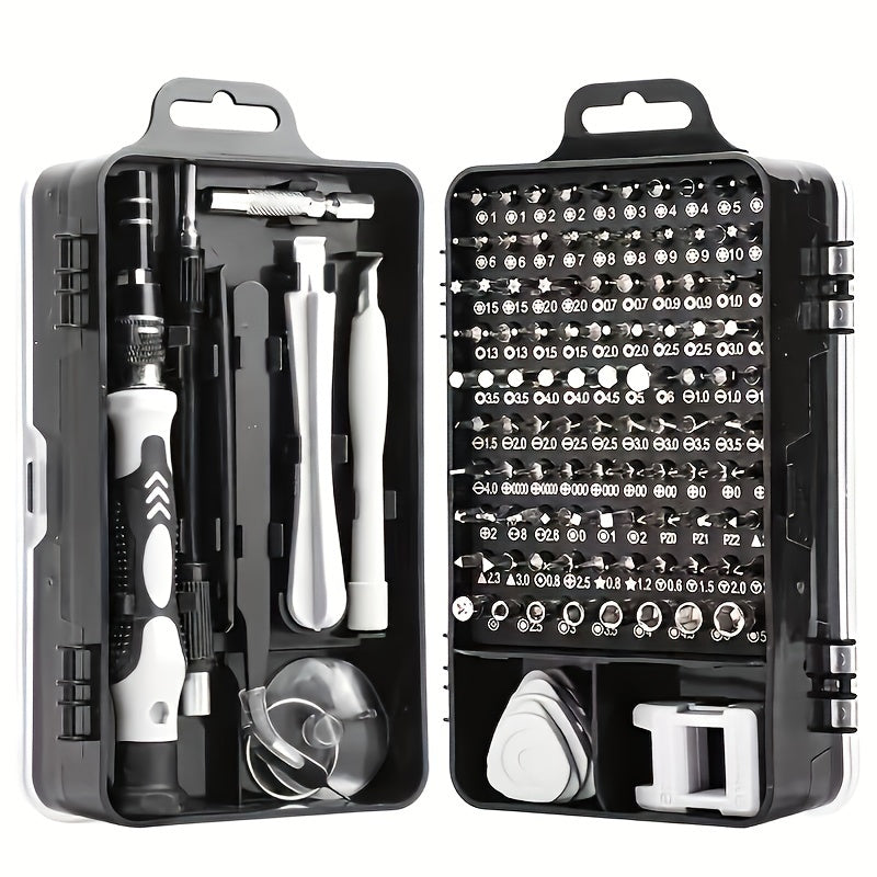 A Professional Screwdriver Set with 115 Different Sizes of Screwdriver Bits  Precision Repair Tool Kit for Electronics Cell Phones Watches And Automotive Maintenance  Magnetic NonSlip Grip And Tweezers